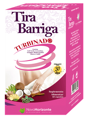 Tira Barriga Turbinado 60 Cápsulas Novo Horizonte