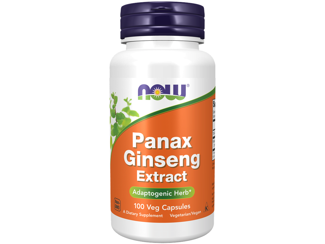 Panax Ginseng Extract 100 Veg Cápsulas Now 1