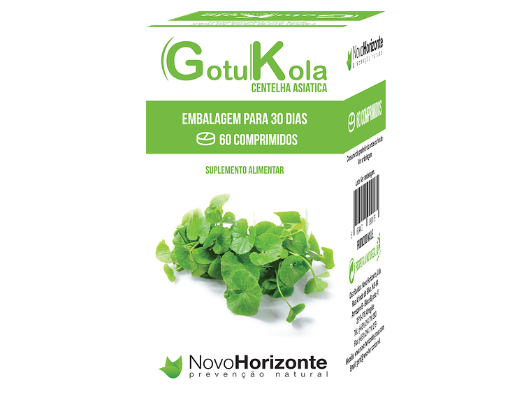 Gotu Kola (Centelha Asiática) 750 Mg 60 Comprimidos Novo Horizonte 1