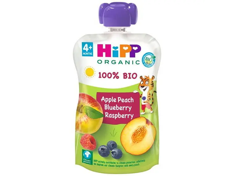 Puré De Maçã, Pêssego E Frutas Do Bosque Bio 100 G Hipp 1