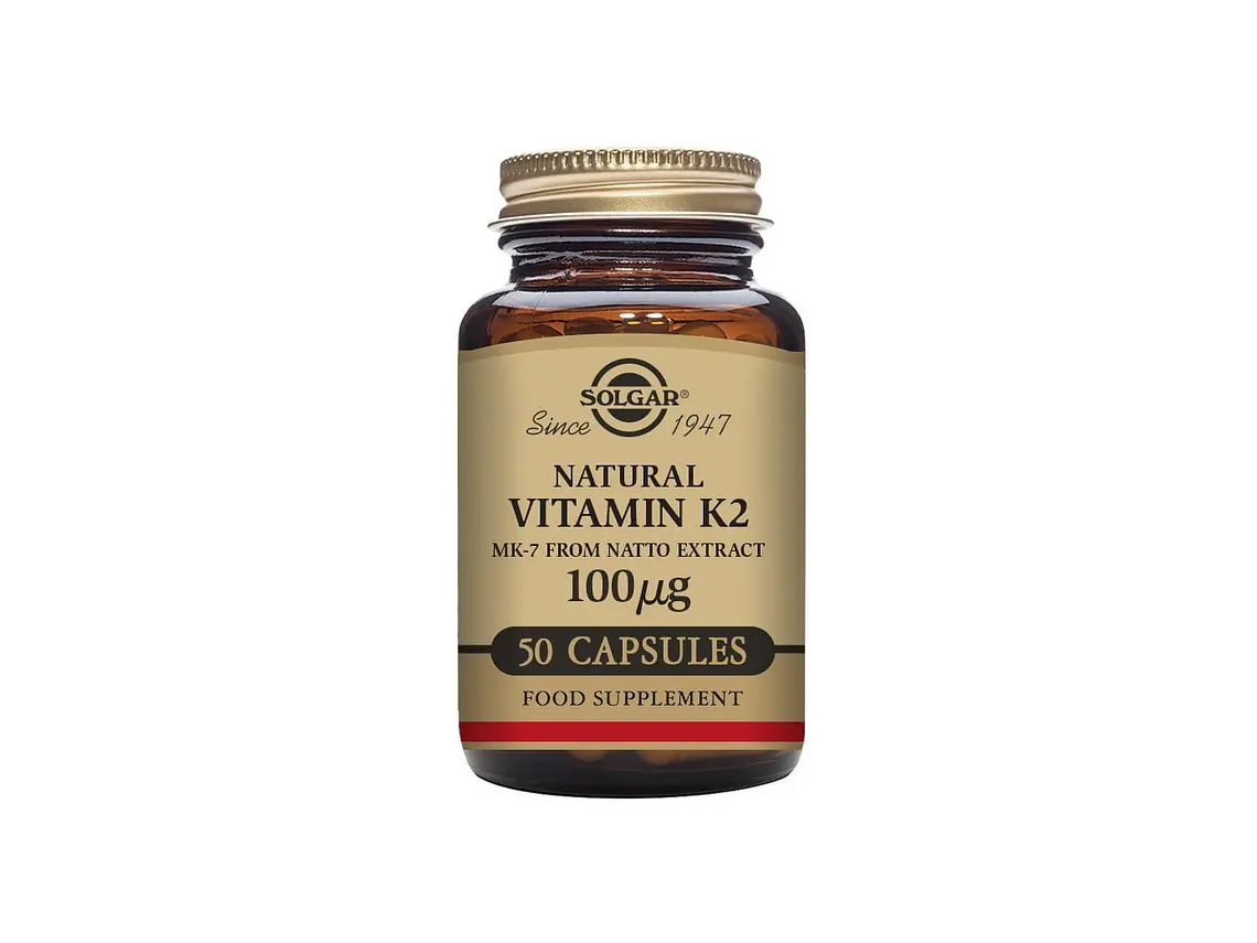 Vitamina K2 100 mcg 50 Cápsulas Solgar 1
