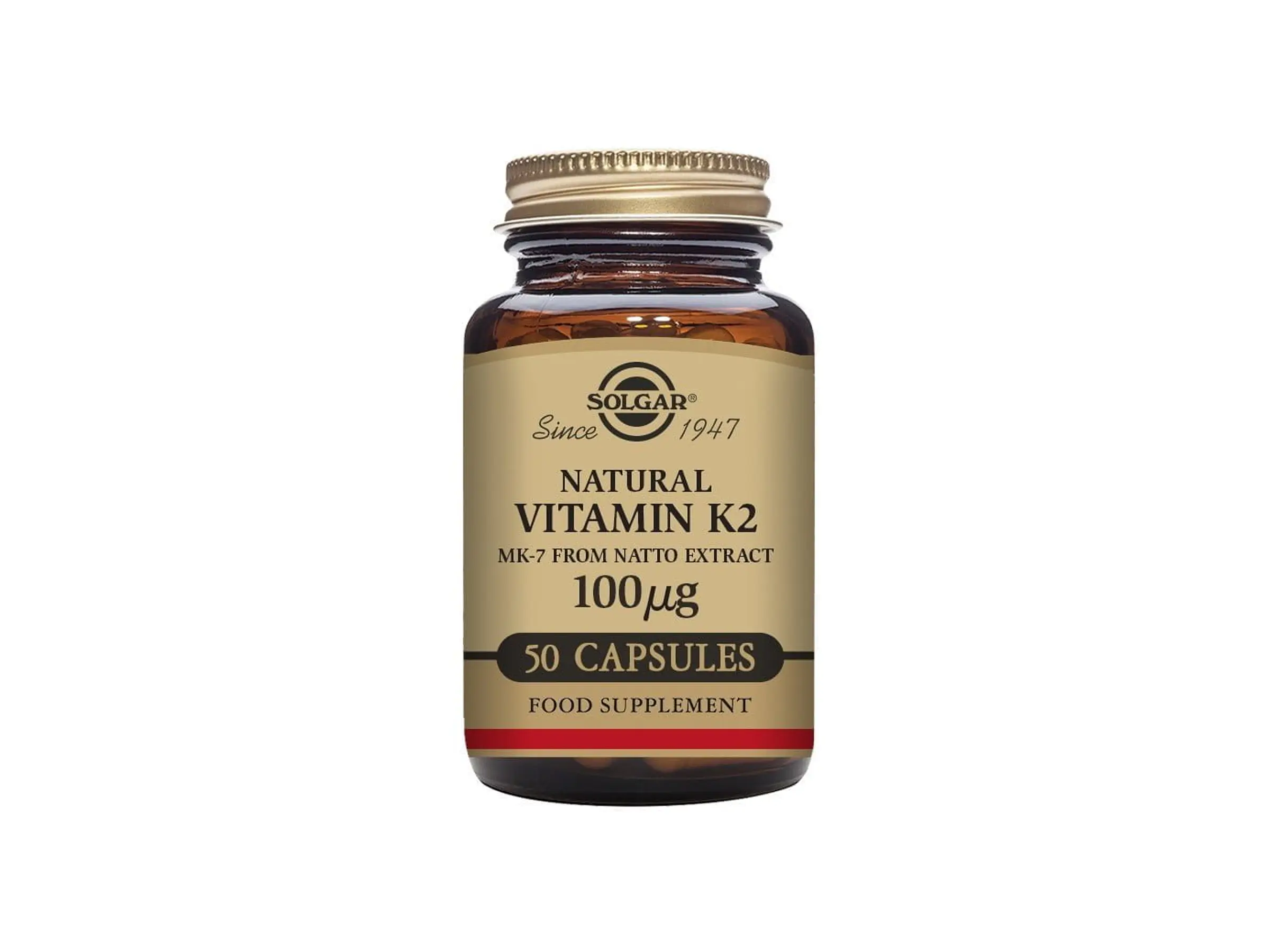 Vitamina K2 100 mcg 50 Cápsulas Solgar 1