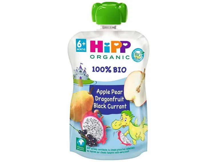 Puré De Maçã, Pêra, Pitaia E Groselha Negra Bio 100 G Hipp 1