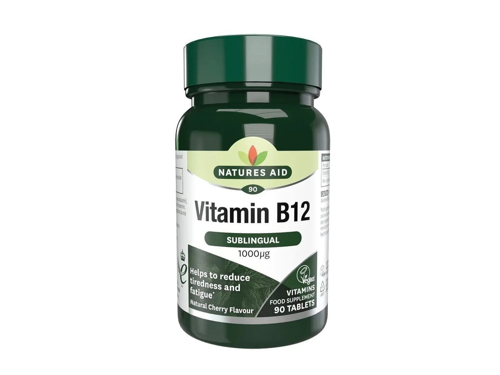 Vitamina B12 1000 Mcg. (Sublingual) 90 Comprimidos Sublinguais Natures Aid 1
