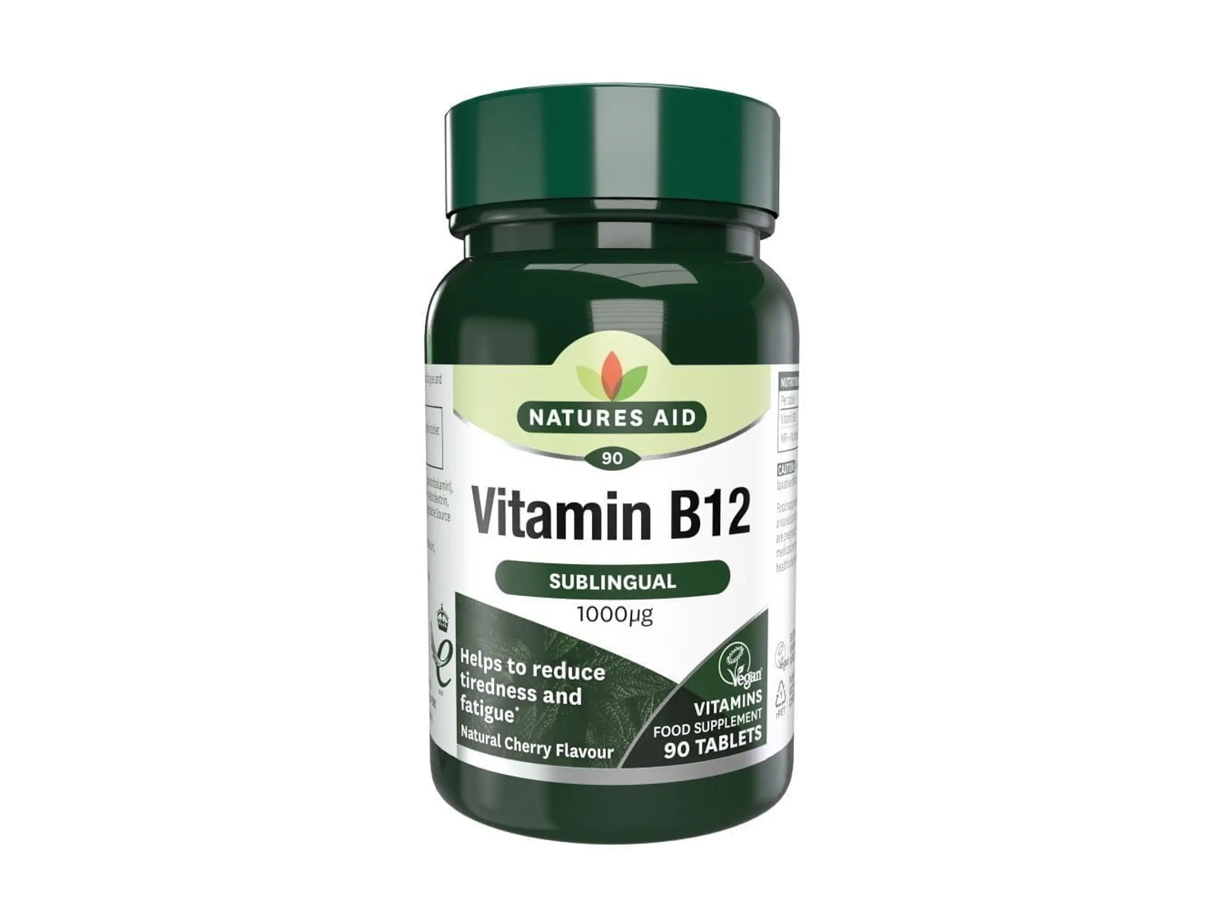 Vitamina B12 1000 Mcg. (Sublingual) 90 Comprimidos Sublinguais Natures Aid 1