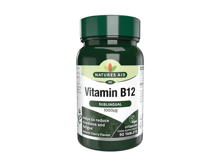 Vitamina B12 1000 Mcg. (Sublingual) 90 Comprimidos Sublinguais Natures Aid 1