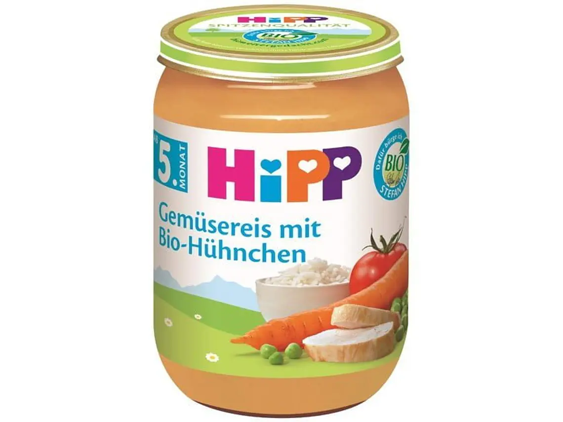 Puré De Legumes E Arroz Com Frango Bio 190 G Hipp 1