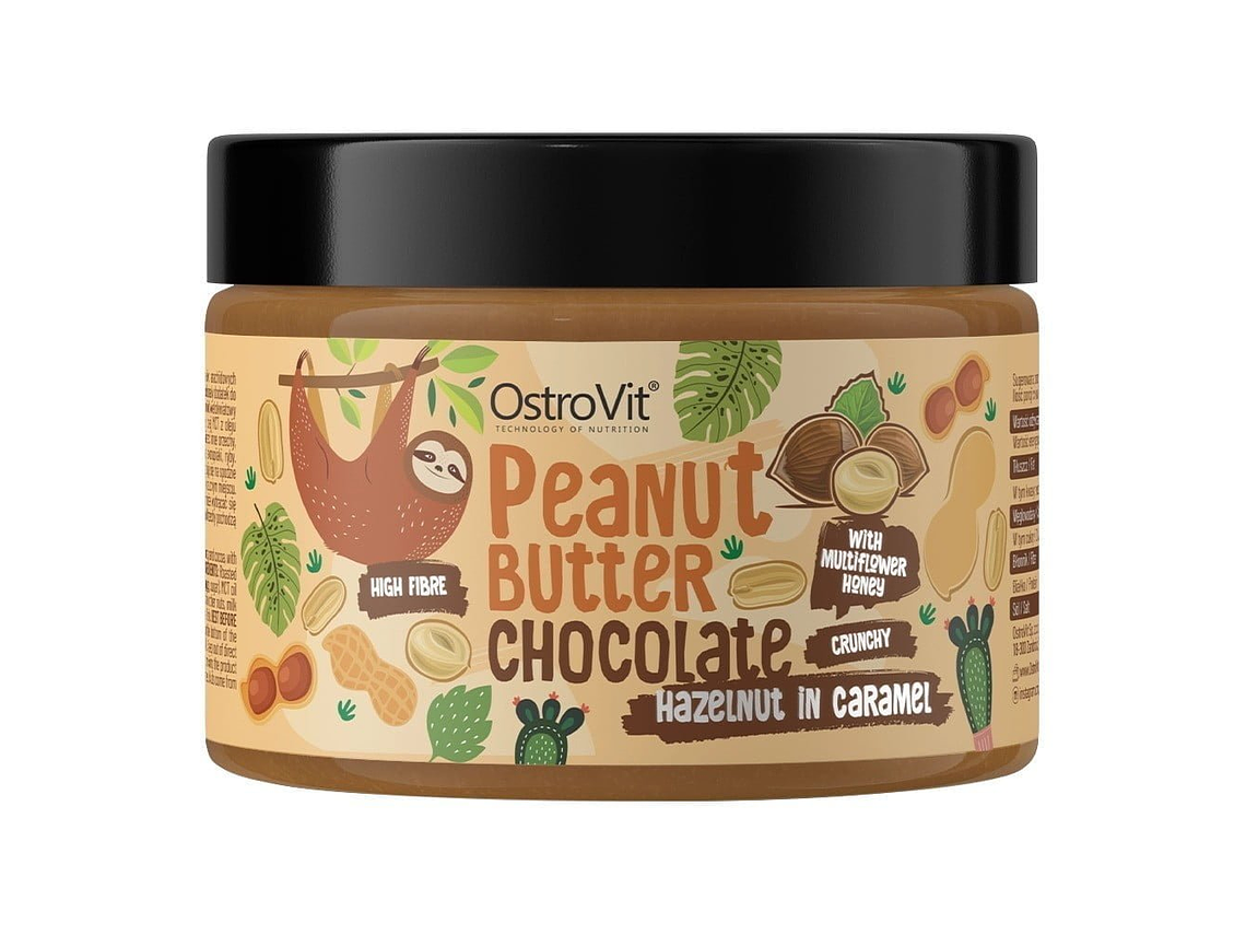 Manteiga de Amendoim com Chocolate e Avelã Crunchy (Com Mel) 500G Ostrovit 1