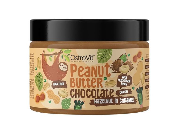 Manteiga de Amendoim com Chocolate e Avelã Crunchy (Com Mel) 500G Ostrovit 1