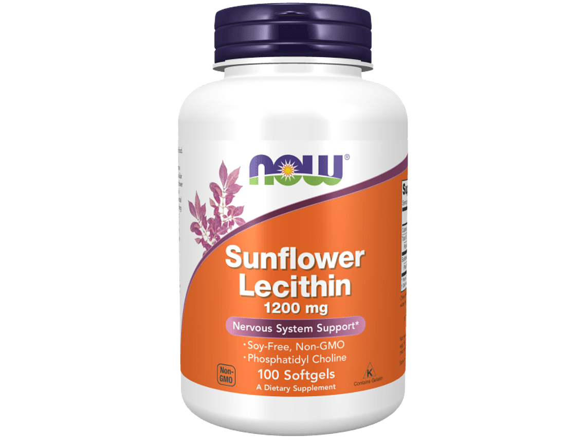 Sunflower Lecithin (Lecitina de Girassol) 1200 mg 100 Softgels Now 1