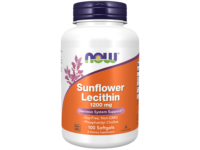 Sunflower Lecithin (Lecitina de Girassol) 1200 mg 100 Softgels Now 1
