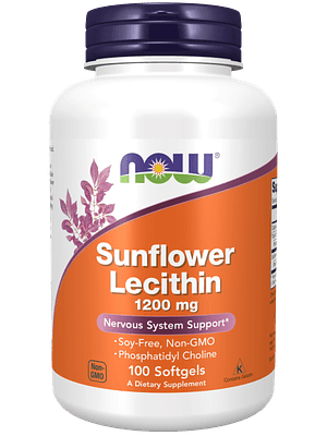 Sunflower Lecithin (Lecitina de Girassol) 1200 mg 100 Softgels Now