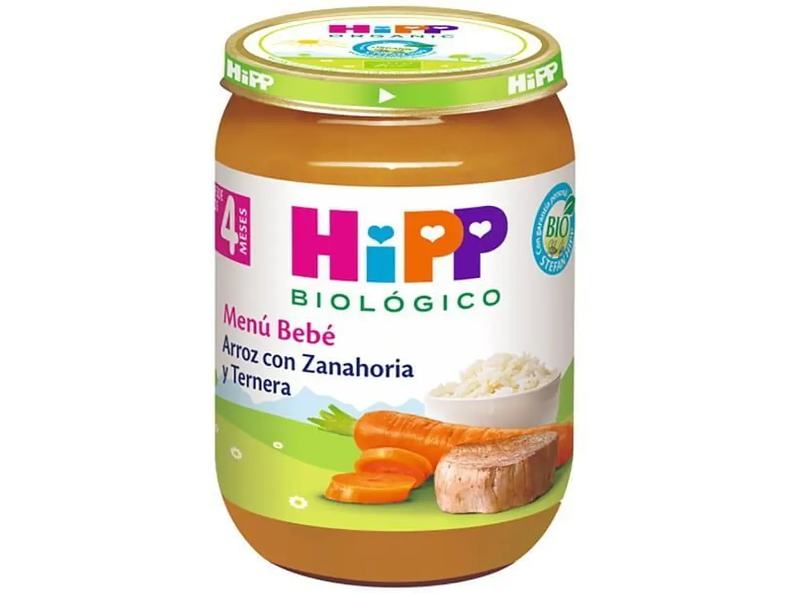 Puré De Arroz Com Cenoura E Carne Bio 190 G Hipp 1