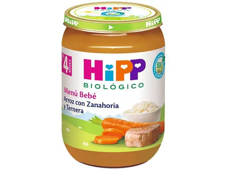 Puré De Arroz Com Cenoura E Carne Bio 190 G Hipp 1