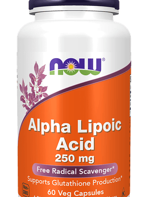 Alpha Lipoic Acid 250 mg 60 Cápsulas Now