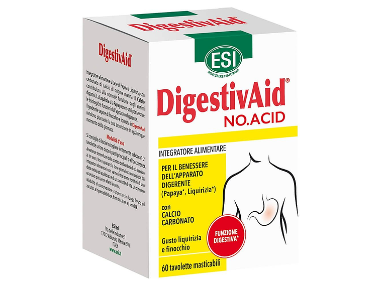 Digestivaid No Acid 60 Comprimidos ESI 1