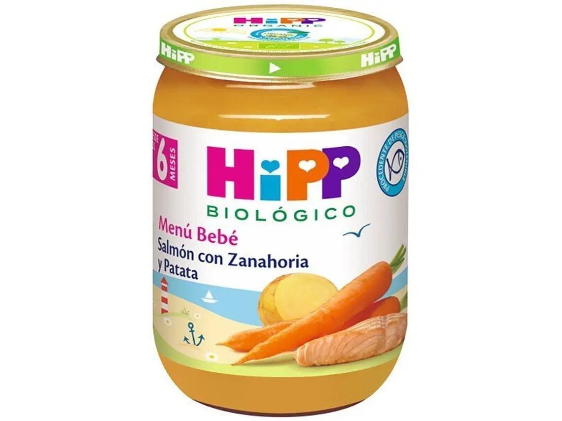 Puré De Salmão Com Cenoura E Batata 190 G Hipp 1