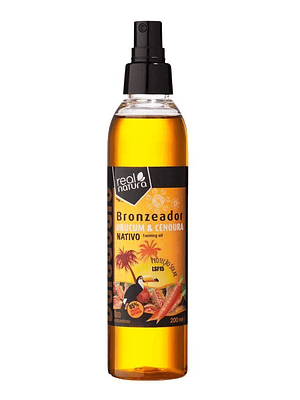 Óleo Bronzeador Urucum e Cenoura 200 Ml. Real Natura