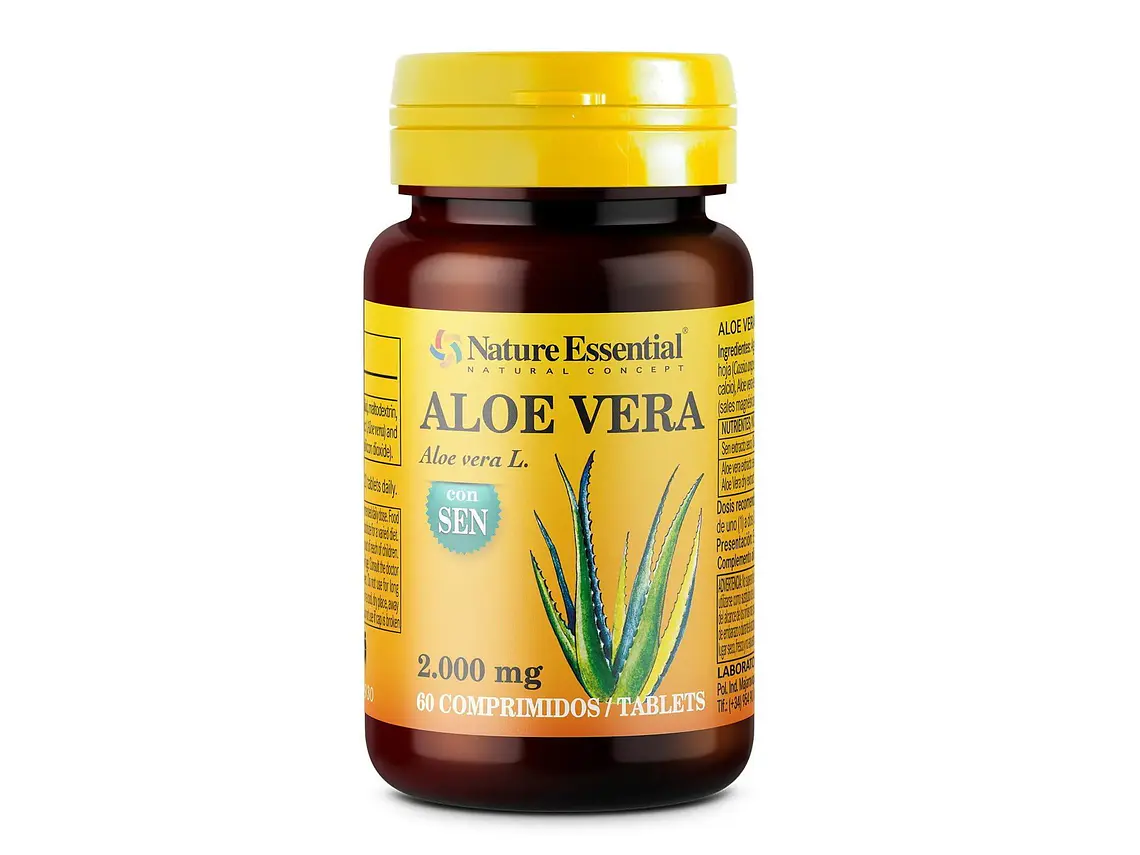Aloé Vera 2000 mg Com Sene 60 comprimidos Nature Essential 1