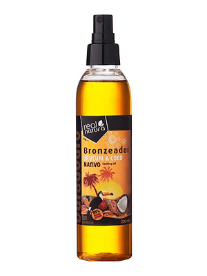 Óleo Bronzeador Urucum e Coco 200 Ml. Real Natura