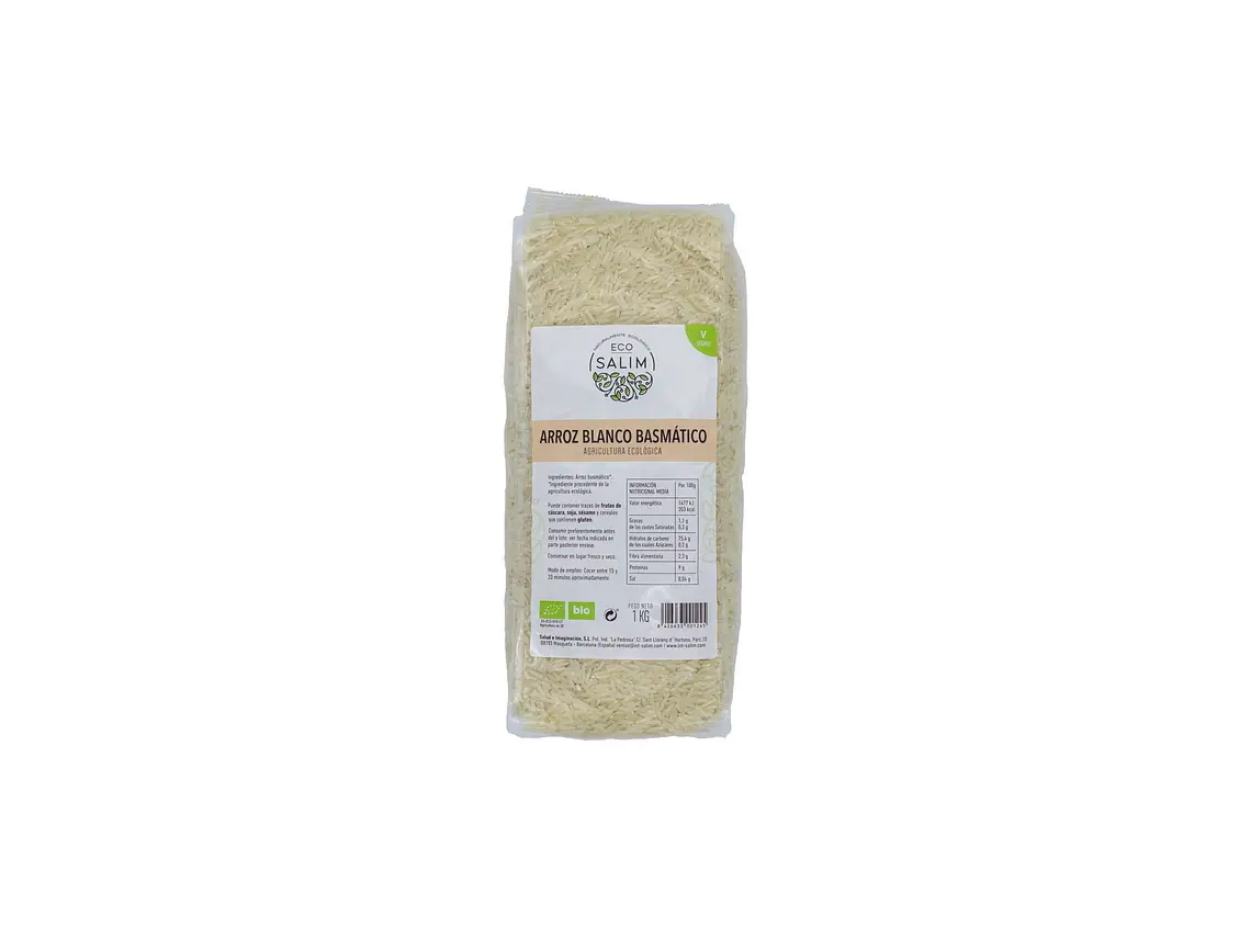 Arroz Basmati Branco Bio 1KG Eco-Salim 1