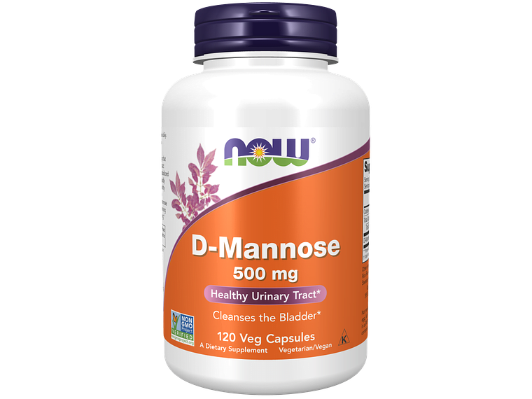 D-Mannose 500 mg 120 Cápsulas Vegetais Now 1
