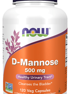 D-Mannose 500 mg 120 Cápsulas Vegetais Now