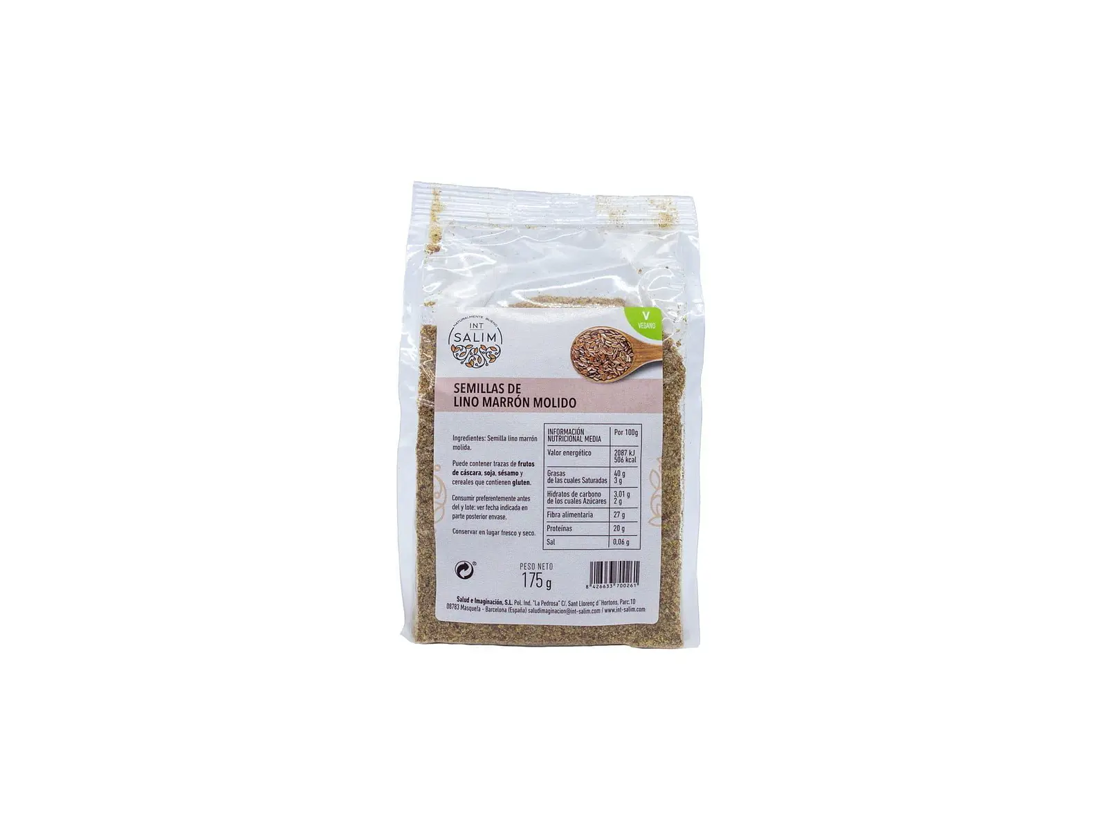 Sementes De Linho Castanho Moído 175G Int-Salim 1