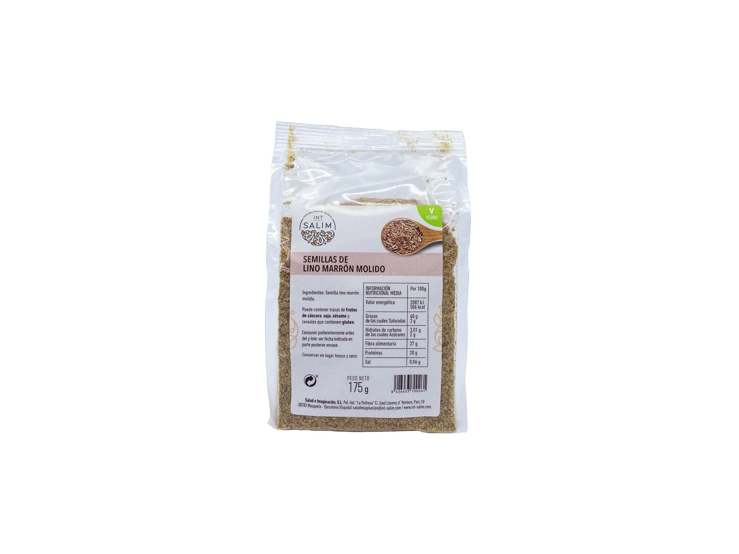 Sementes De Linho Castanho Moído 175G Int-Salim 1