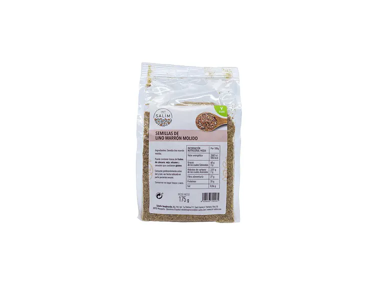 Sementes De Linho Castanho Moído 175G Int-Salim 1