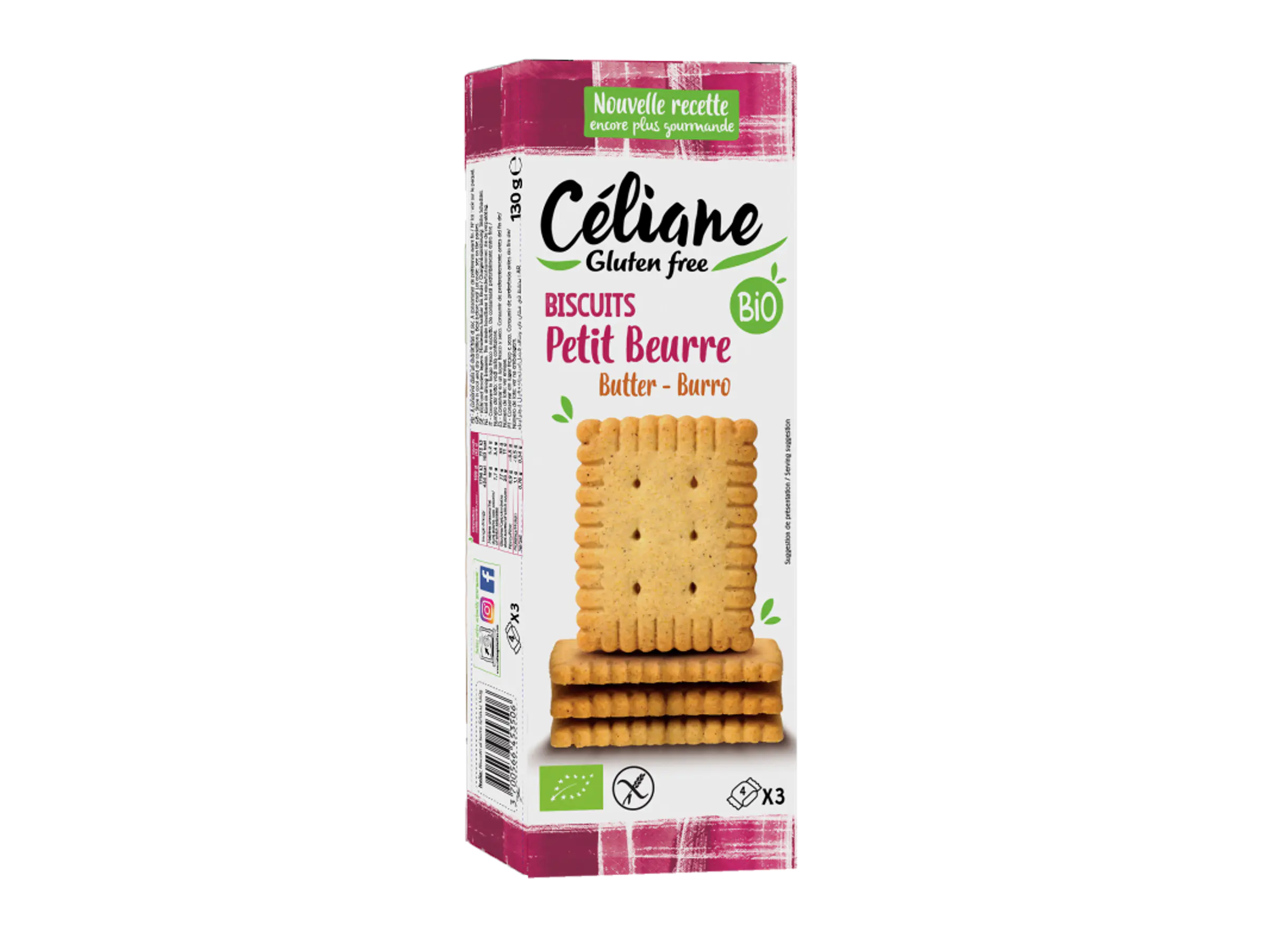 Biscoitos de Manteiga Bio 130g Céliane 1