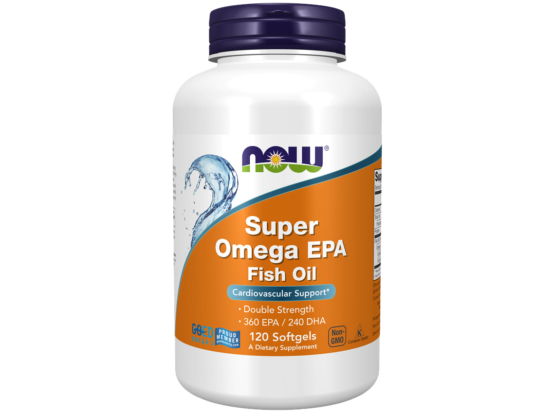 Super Omega EPA Fish Oil, Double Strength 120 Softgels Now 1