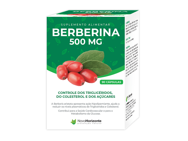 Berberina 500 Mg 90 Cápsulas Novo Horizonte 1