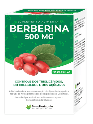 Berberina 500 Mg 90 Cápsulas Novo Horizonte