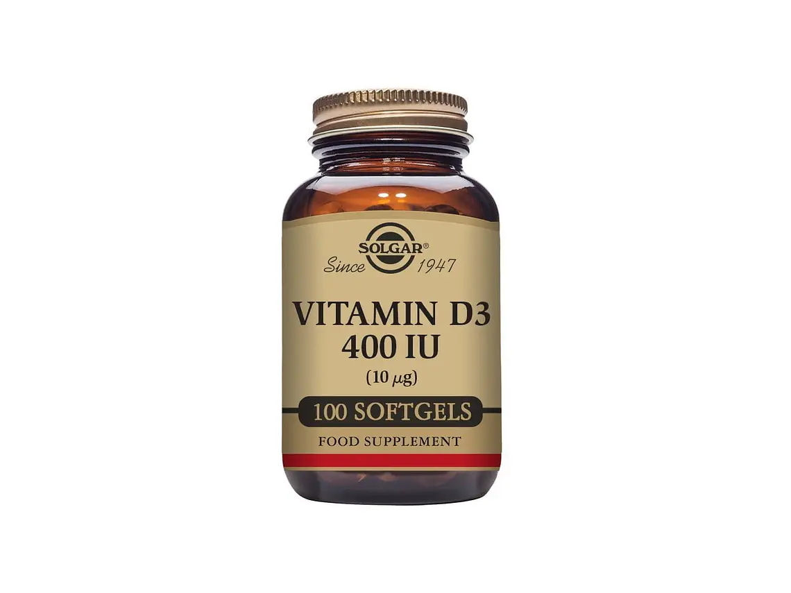 Vitamina D3 400 UI 100 Softgels Solgar 1