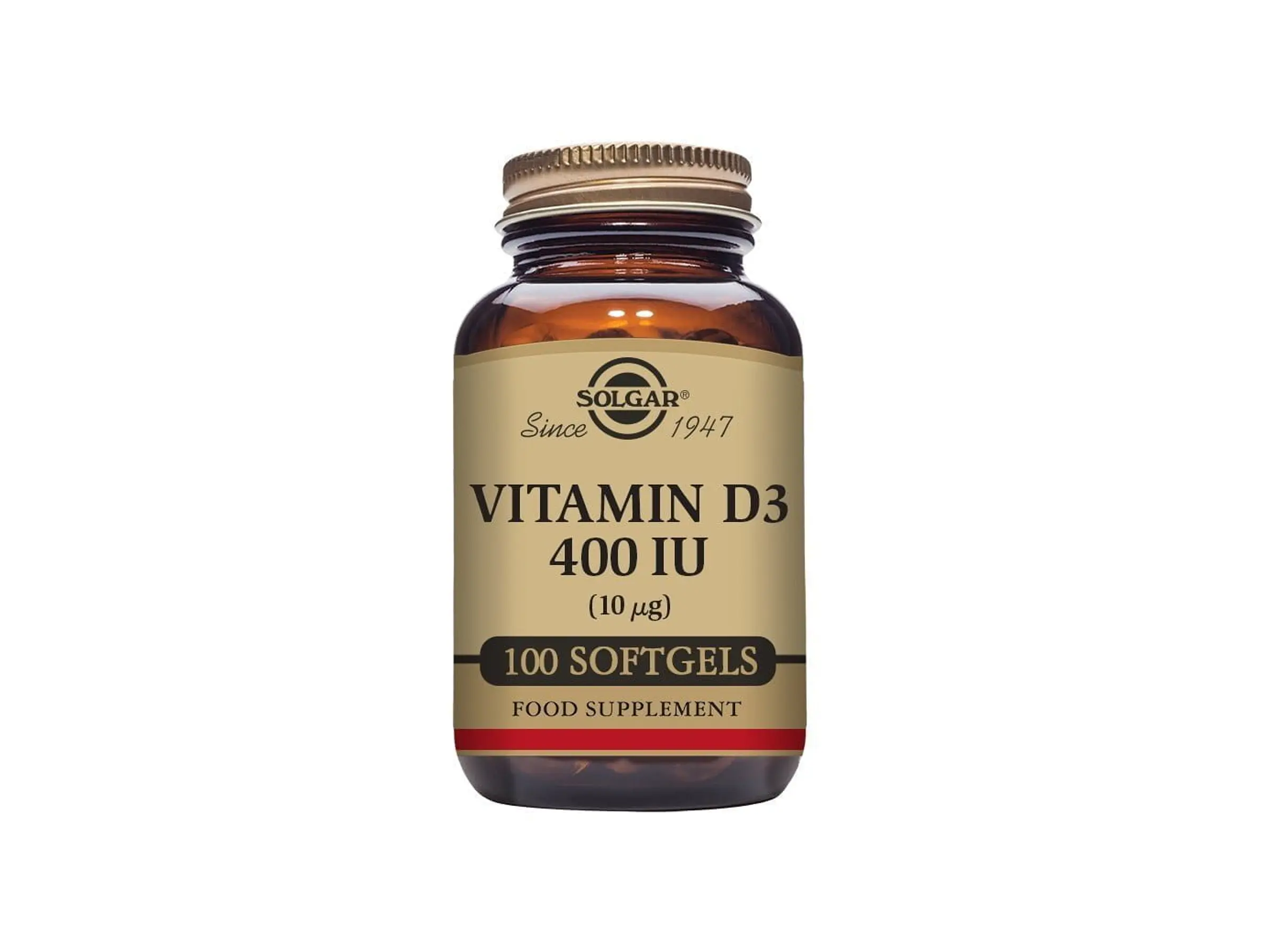 Vitamina D3 400 UI 100 Softgels Solgar 1