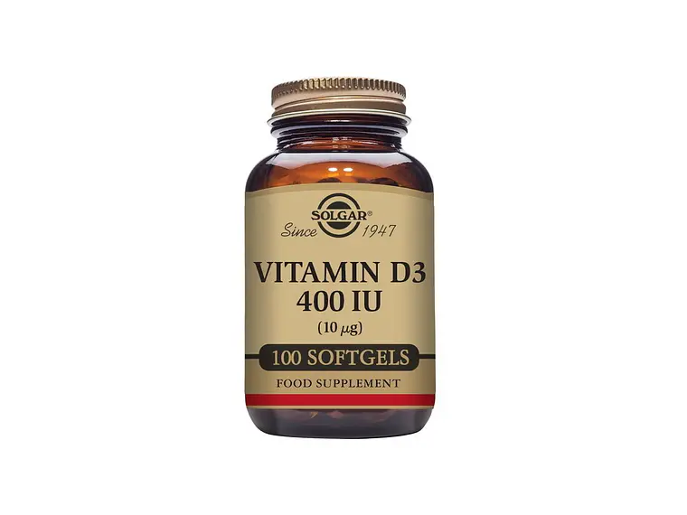 Vitamina D3 400 UI 100 Softgels Solgar 1
