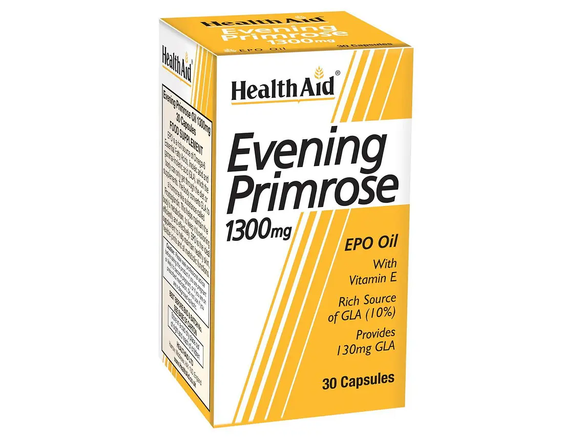 Evening Primrose (Óleo de Onagra) 1300 mg 30 Cápsulas HealthAid 1