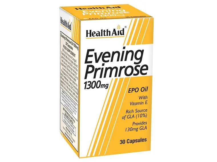 Evening Primrose (Óleo de Onagra) 1300 mg 30 Cápsulas HealthAid 1