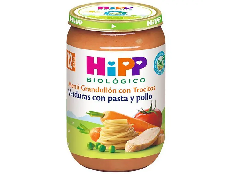 Puré De Legumes Com Massa E Frango Bio 220 G Hipp 1