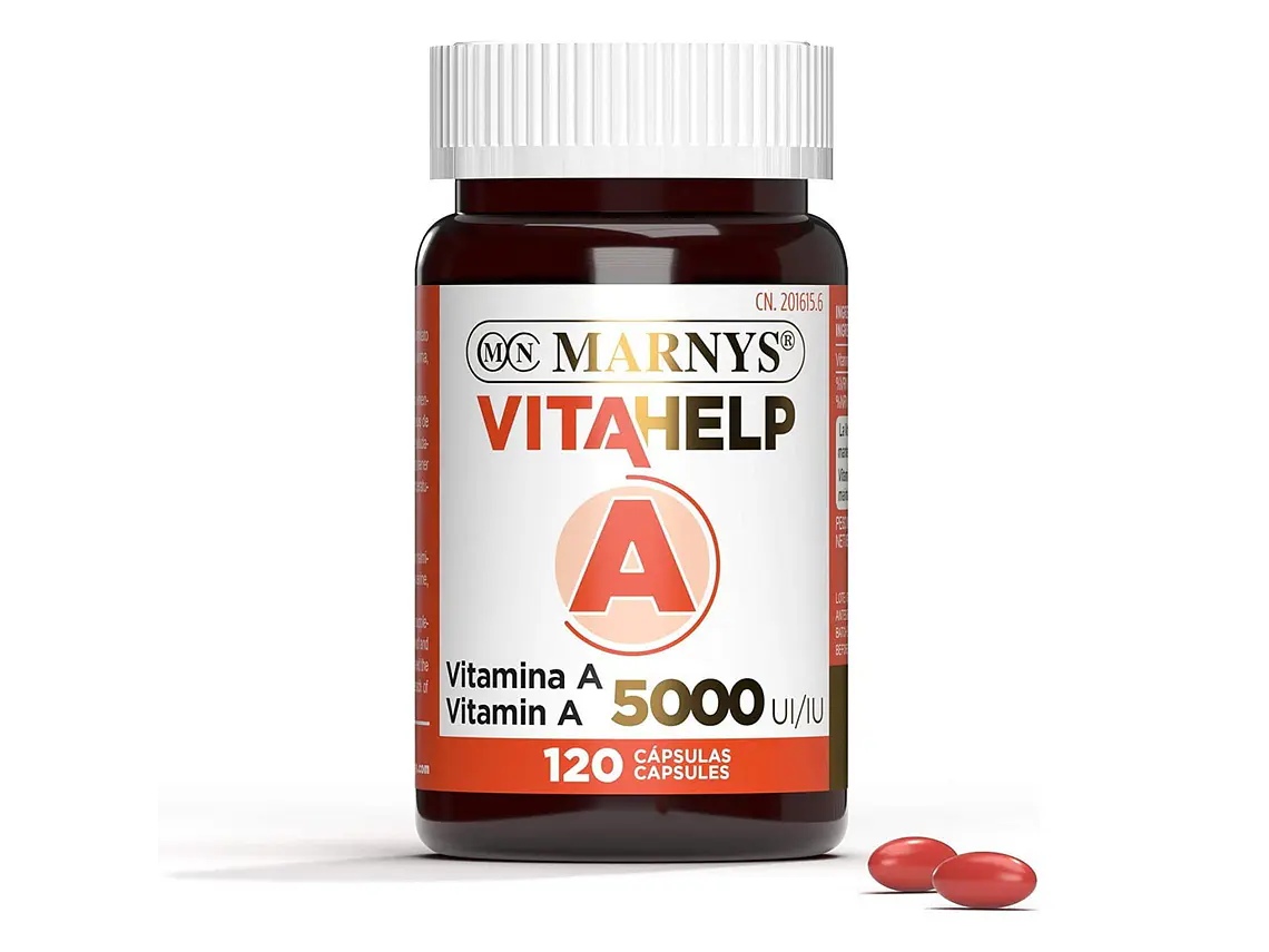 Vitamina A 5000 UI Vitahelp 120 Cápsulas Marnys 1