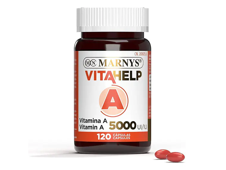 Vitamina A 5000 UI Vitahelp 120 Cápsulas Marnys 1