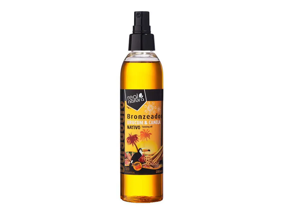Óleo Bronzeador Urucum e Canela 200 Ml. Real Natura 1