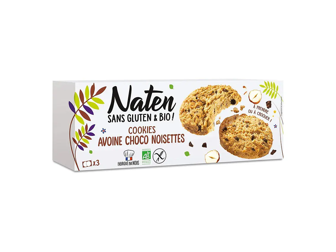 Bolachas De Aveia, Chocolate E Avelã 120g Naten 1