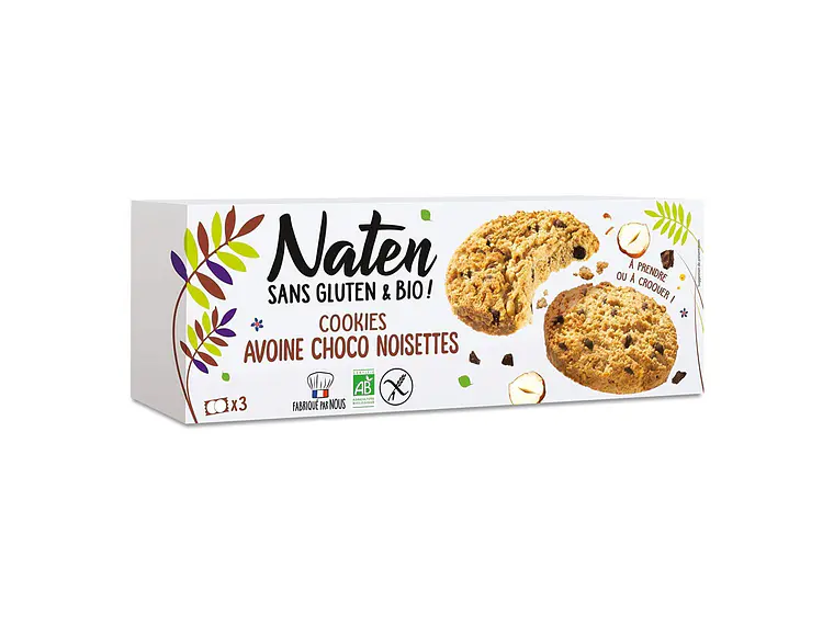 Bolachas De Aveia, Chocolate E Avelã 120g Naten 1