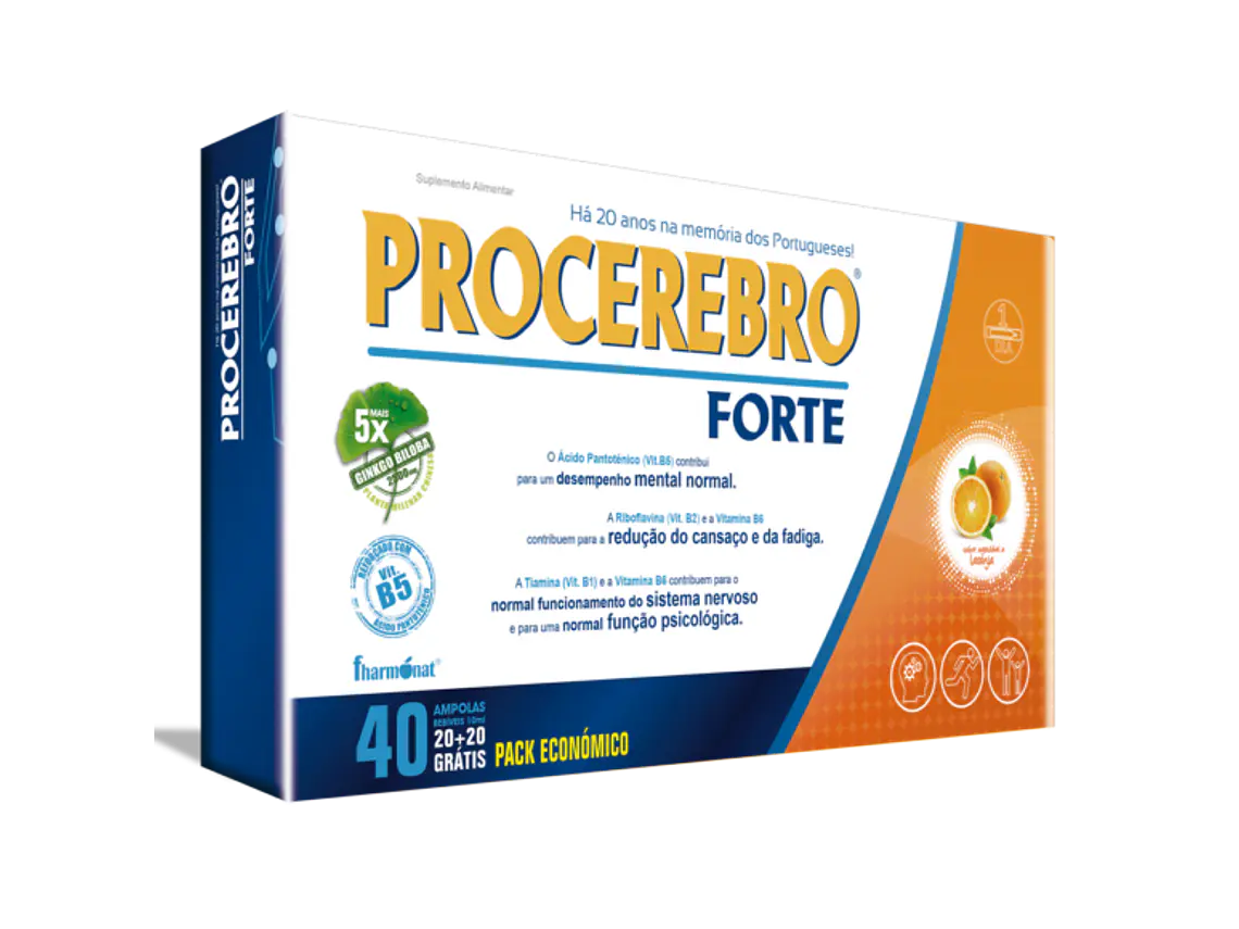 Procerebro Forte 20+20Grátis Ampolas Fharmonat 1