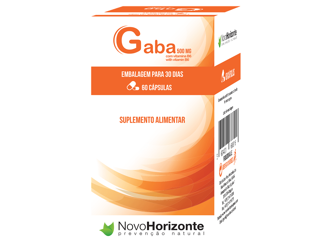 Gaba 500 Mg 60 Cápsulas Novo Horizonte 1