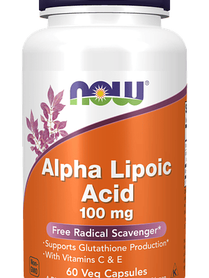 Alpha Lipoic Acid 100 mg 60 Cápsulas Now