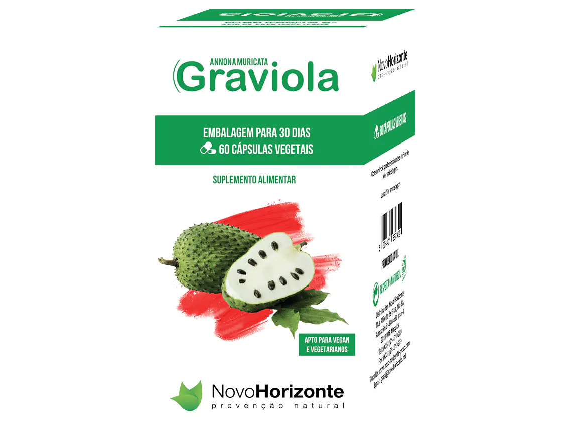 Graviola 300 Mg 60 Cápsulas Novo Horizonte 1