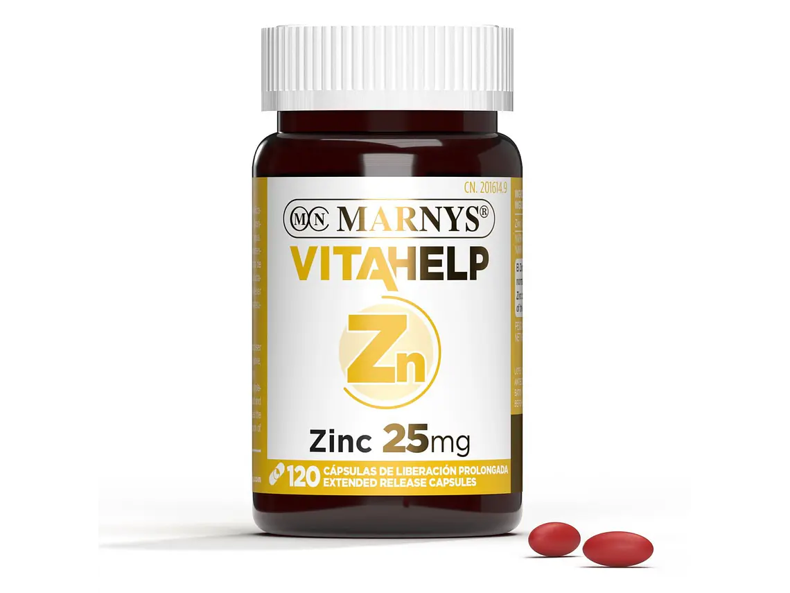 Zinc 25 mg Vitahelp 120 Cápsulas Marnys 1
